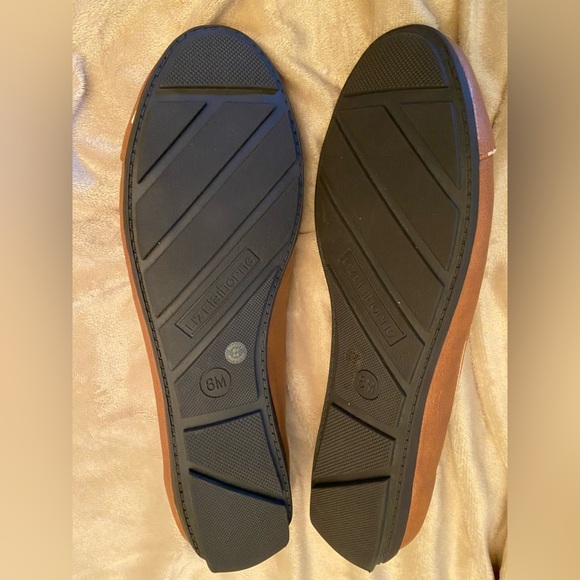 Liz Claiborne Ballet Womens Camel Selma Brown Flat Slip On Signature Size 8 - Picture 3 of 5